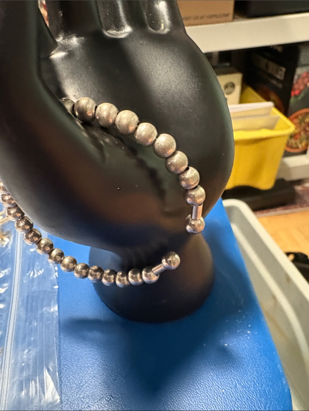 Sterling Silver Beaded Hoop Earrings - Silver